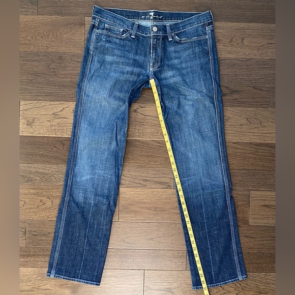 7 For All Mankind Colette Women's Straight Dark Wash Jeans Size 31 - Picture 13 of 15
